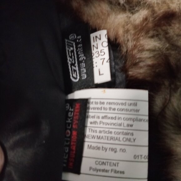 Unisex Trapper Hat with Ear Flaps Faux Fur Heat Locker Insulation Outdoor NWT - Picture 3 of 4